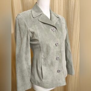 Light Green Suede Jacket XS